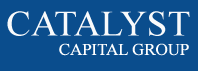 Catalyst capital group logo on blue background