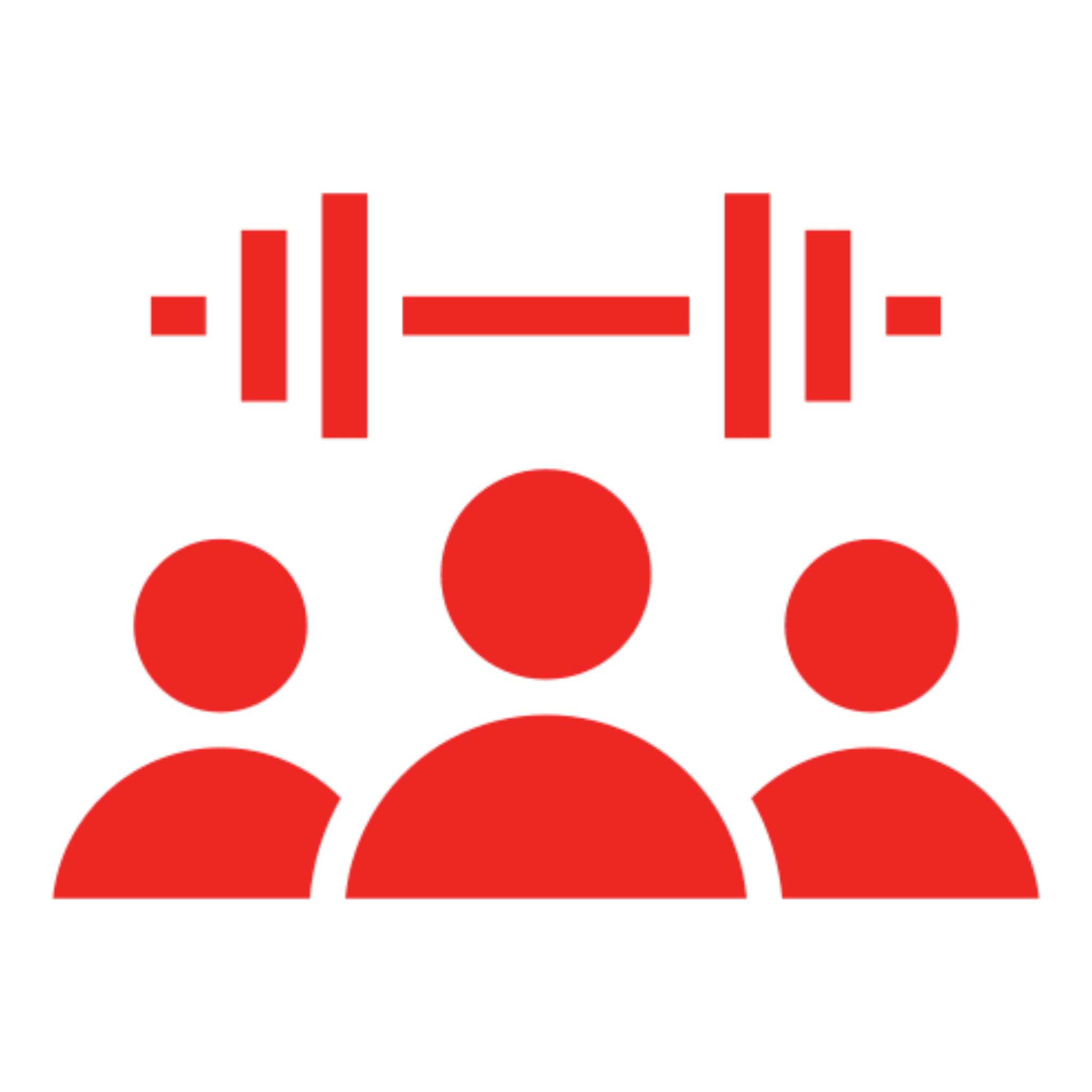 Workout team symbol in red